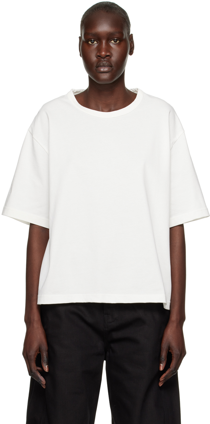 White Lee T-Shirt by Studio Nicholson on Sale