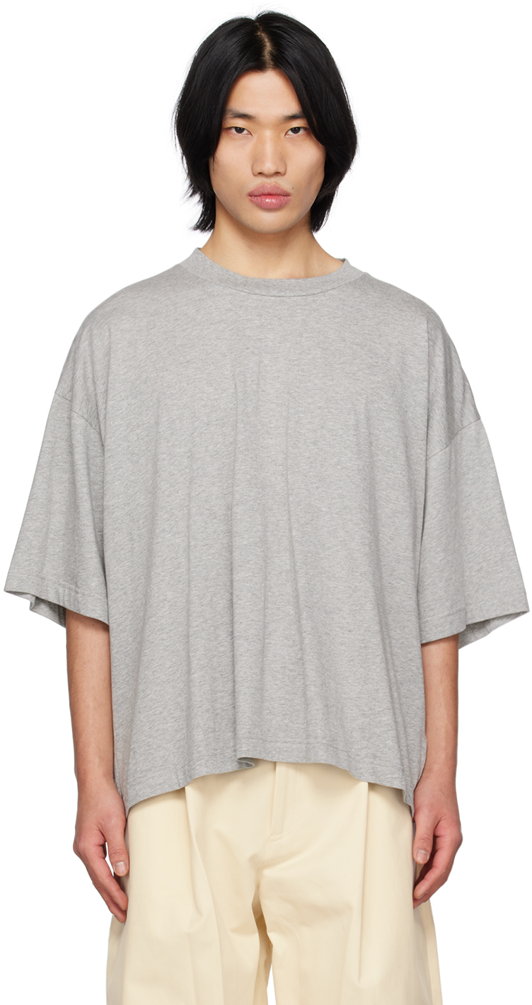 Gray Piu T-Shirt by Studio Nicholson on Sale