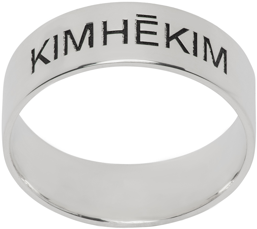 KIMHĒKIM Silver Logo Band Ring