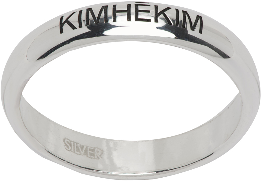 KIMHEKIM KIMHĒKIM Silver Thin Logo Ring