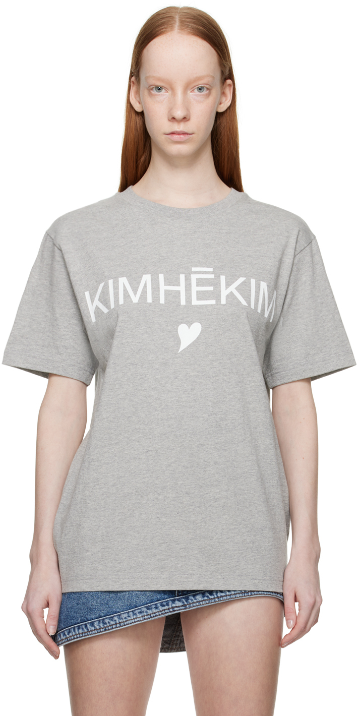 KIMHEKIM KIMHĒKIM Gray Heart T-Shirt