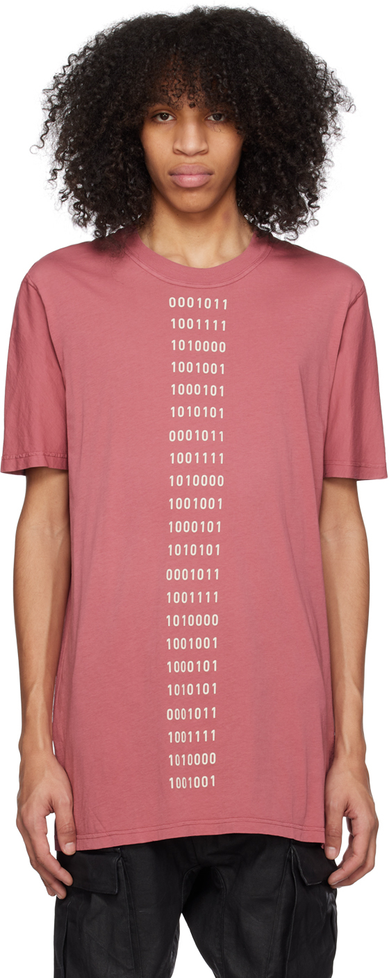 11 By Boris Bidjan Saberi Pink Garment-dyed T-shirt In Dry Rose