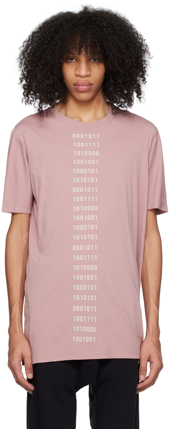 11 By Boris Bidjan Saberi Pink Garment-dyed T-shirt In Mellow Rose