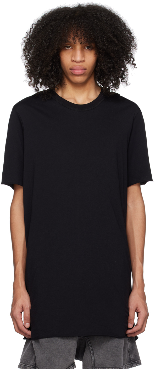 11 By Boris Bidjan Saberi Black Garment-dyed T-shirt In Black Dye