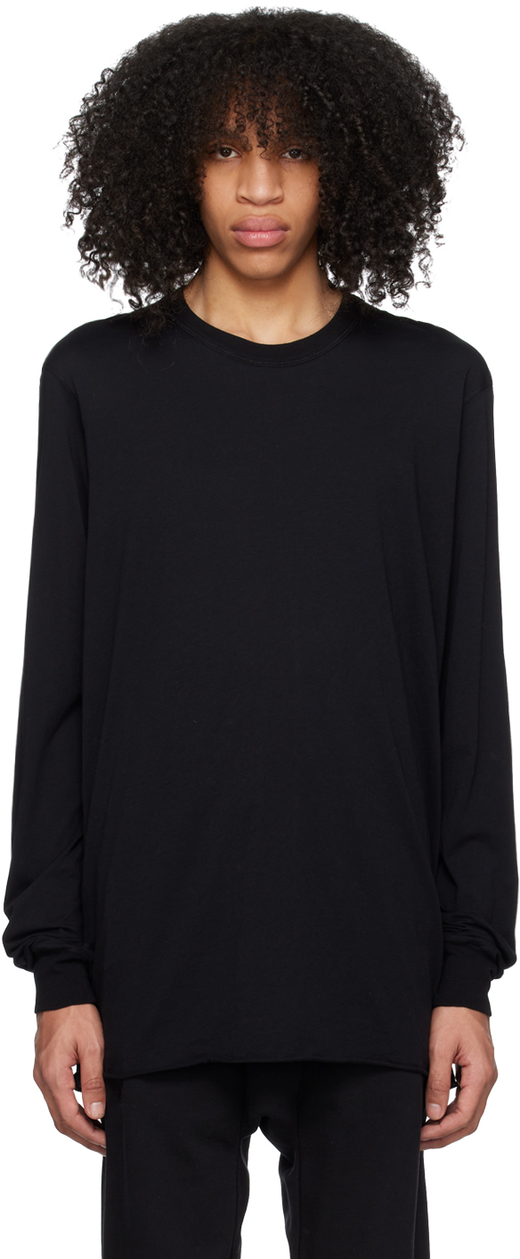 Black Garment-Dyed Long Sleeve T-Shirt by 11 by Boris Bidjan Saberi on Sale