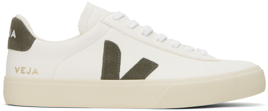 Veja White Campo Sneakers In Extra-white_kaki