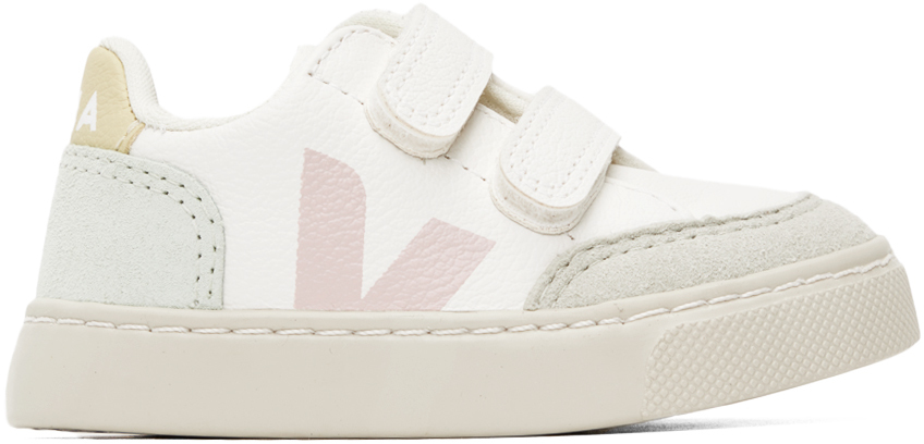 Veja Baby White & Multicolor V-12 Sneakers In Extra-white Multico