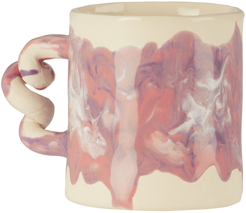 Harlie Brown Studio White & Purple Haze Wiggle Mug In Purple Haze