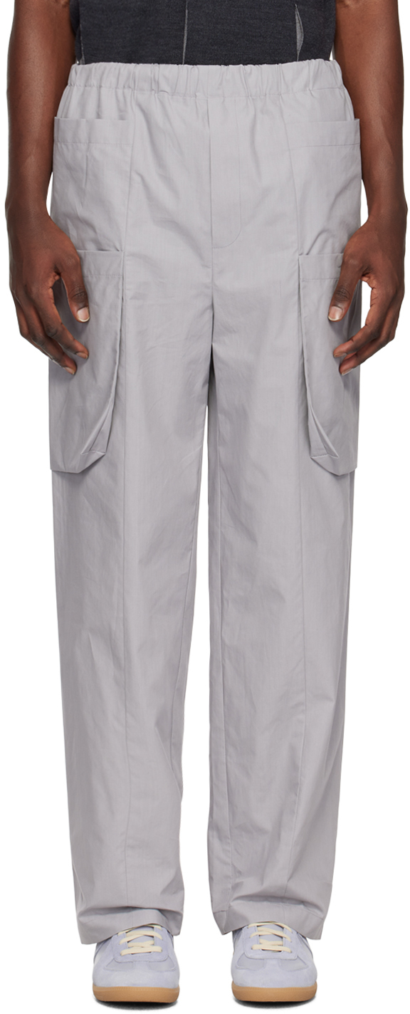 T/sehne Ssense Exclusive Gray Cargo Pants In Grey
