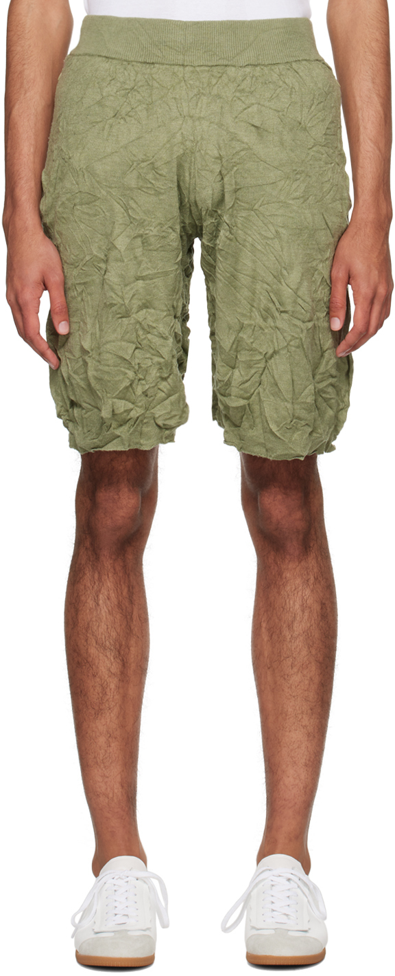 T/sehne Ssense Exclusive Green Shorts In Moss