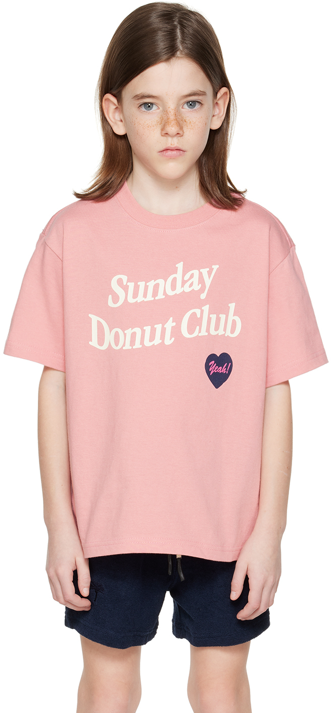 Sunday Donut Club® Kids Pink Heart T-shirt