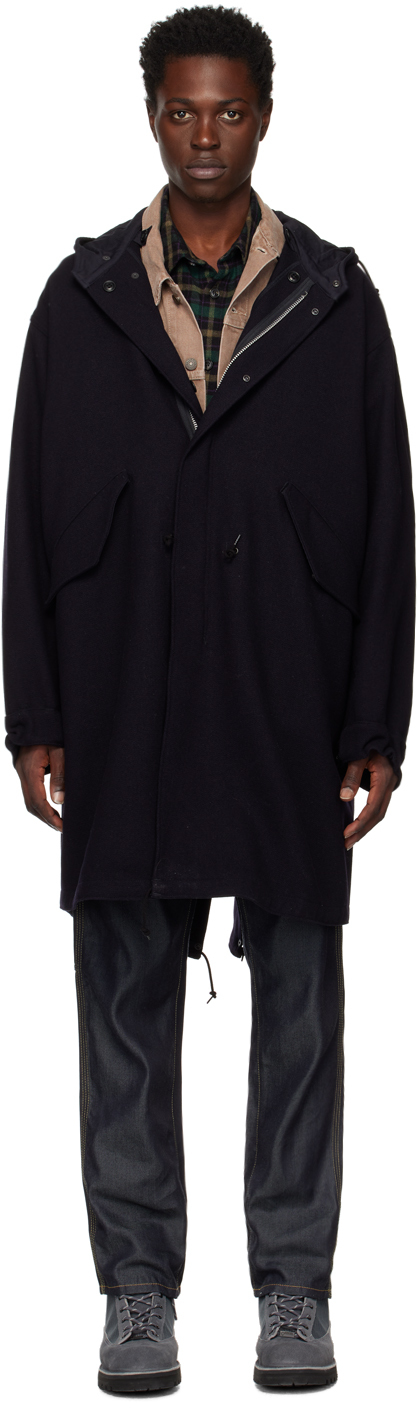 Navy M51 Fishtail Coat by Rocky Mountain Featherbed on Sale