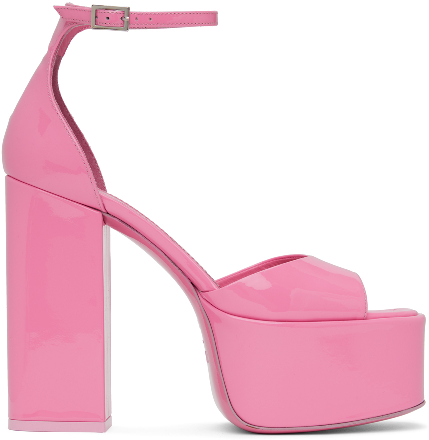 Paris Texas Pink Tatiana Heeled Sandals In Flamingo