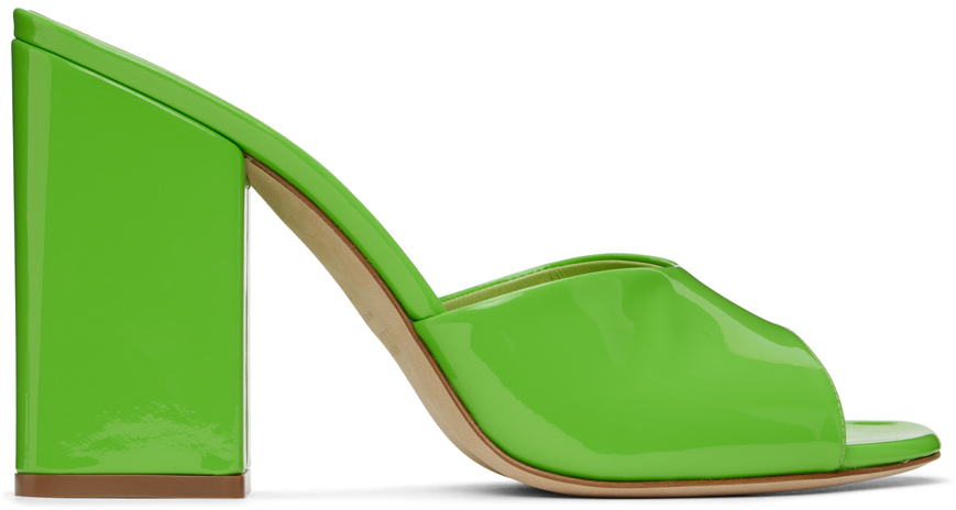 Green Anja Heeled Sandals
