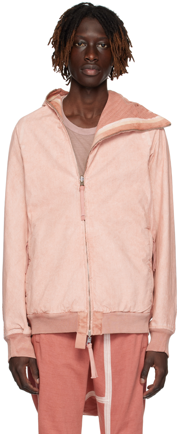 Pink Asymmetric Zip Reversible Jacket by Boris Bidjan Saberi on Sale