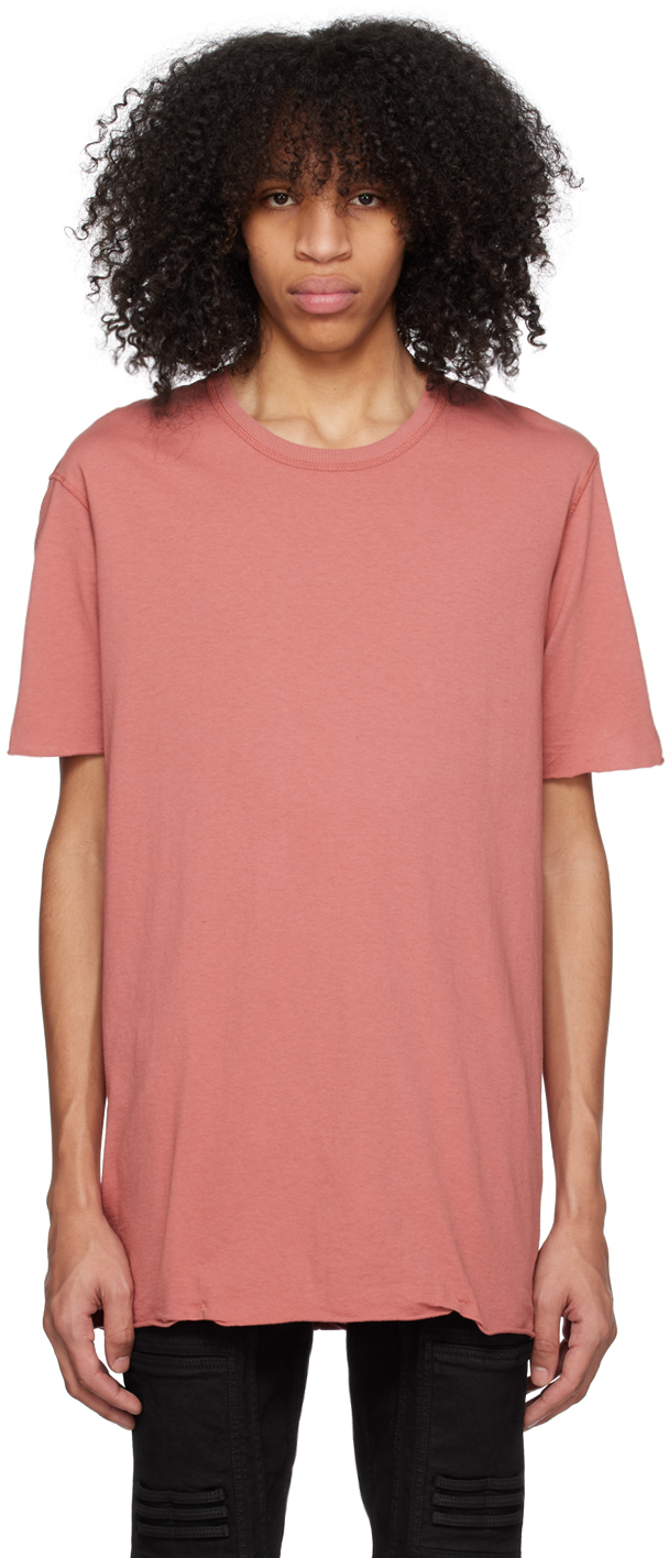 Boris Bidjan Saberi Pink Garment-dyed T-shirt In Rose