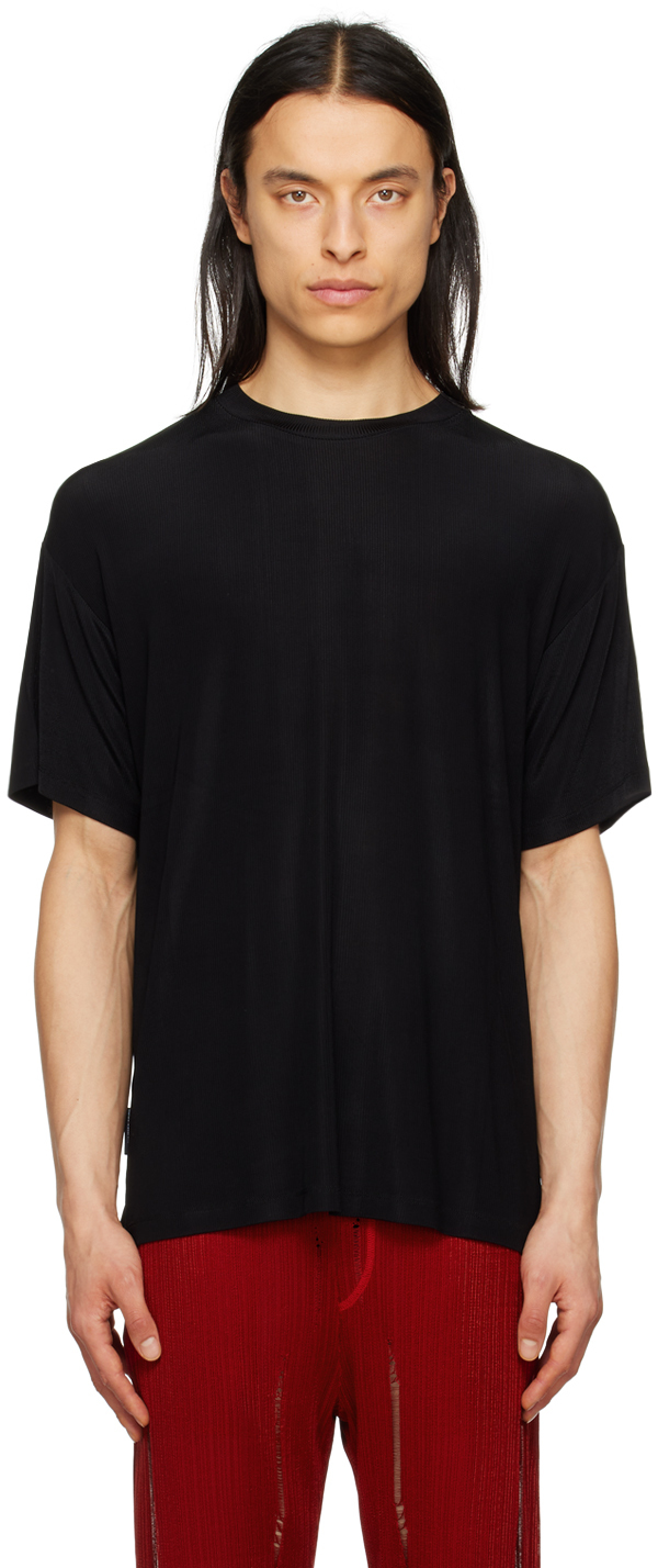 Lgn Louis Gabriel Nouchi Black Flowing T-shirt In Black 001