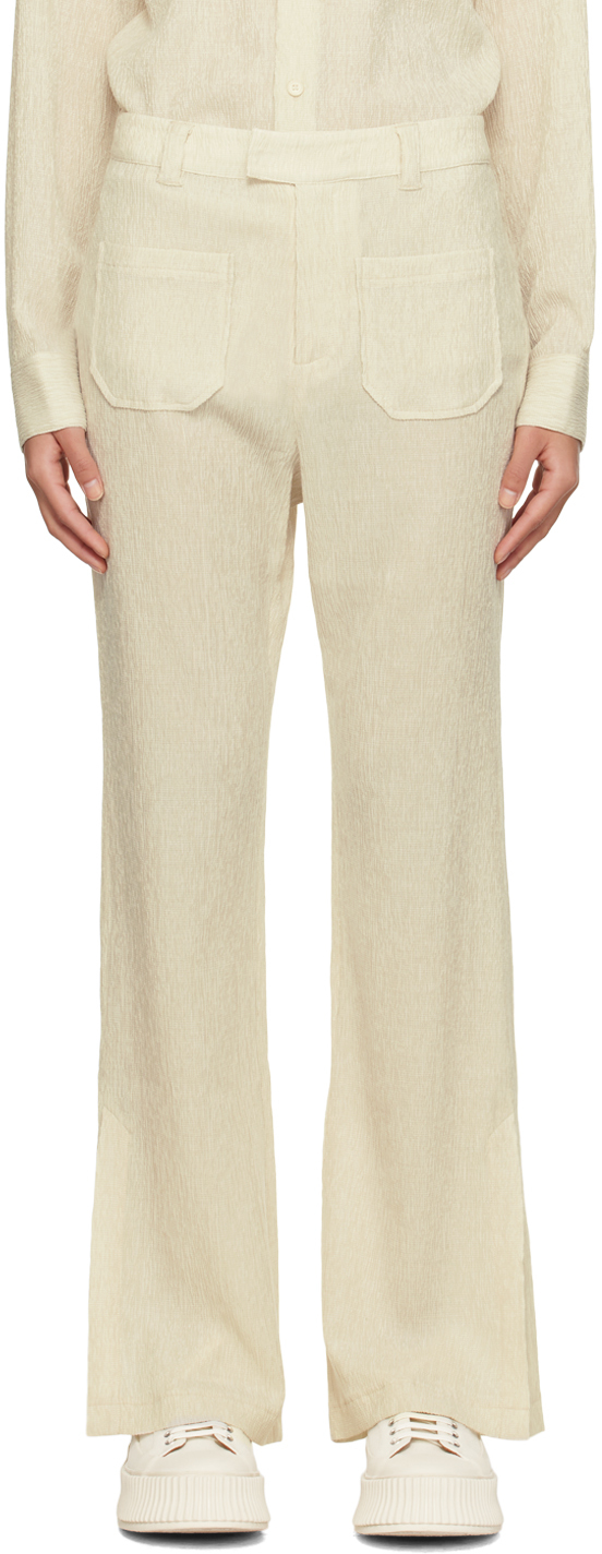Soulland Off-white Kody Trousers In Off White