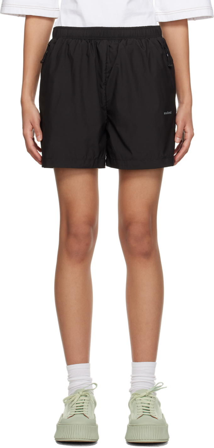 Soulland Mateo Track Shorts In Black