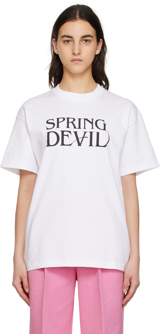 Soulland White 'spring Devil' T-shirt