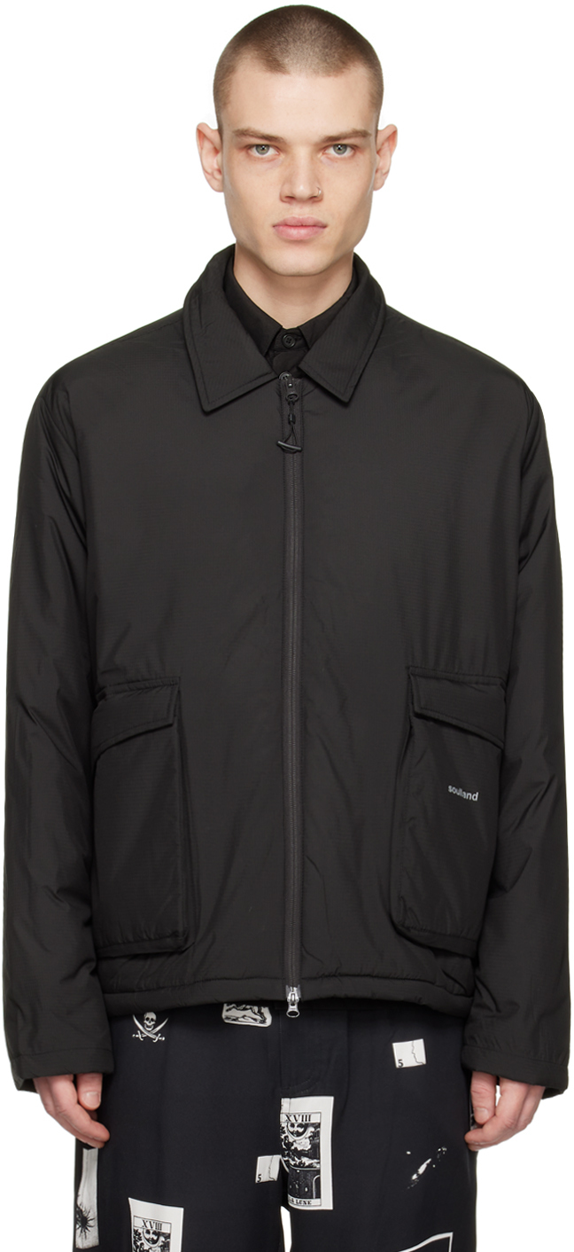 Soulland Jamie Shirt Jacket In Black