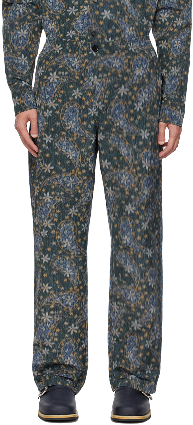 Soulland Fadi Hose Mit Paisley-print In Black