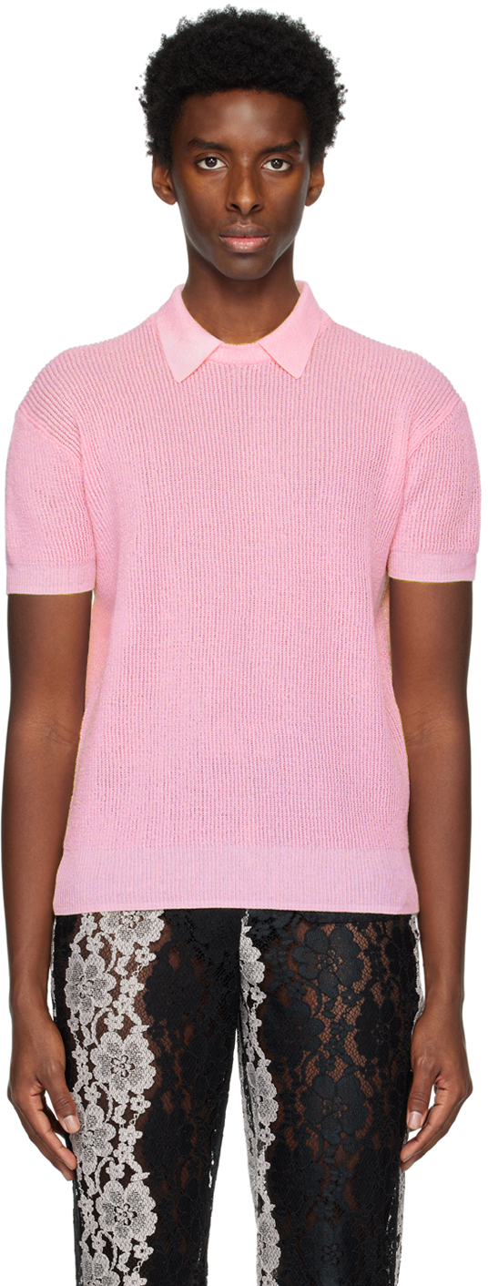 Soulland Geripptes Tracy Poloshirt In Pink