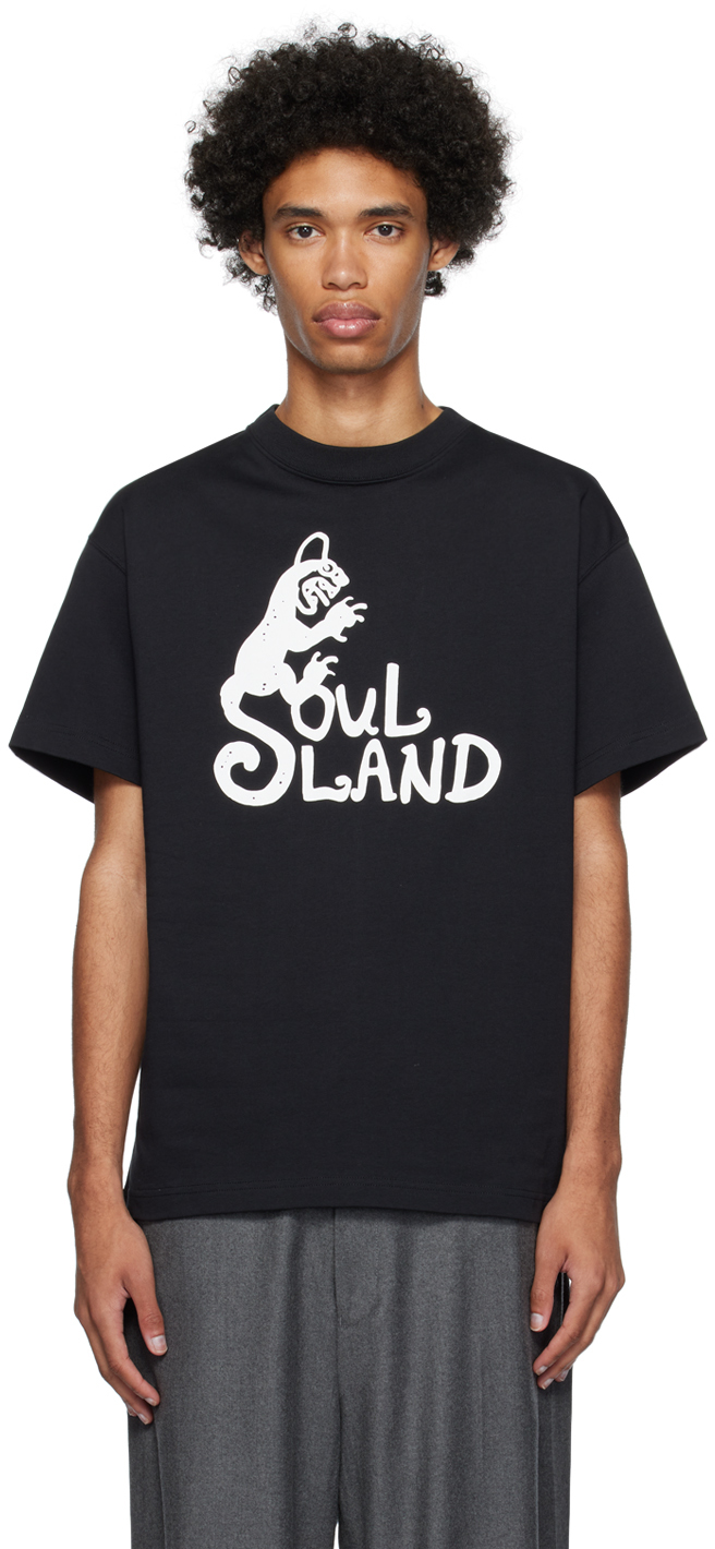 Soulland Spring Devil Logo-print T-shirt In Black