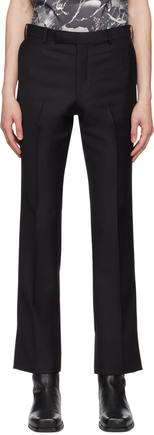 Johnlawrencesullivan: Black Straight Trousers | SSENSE Canada