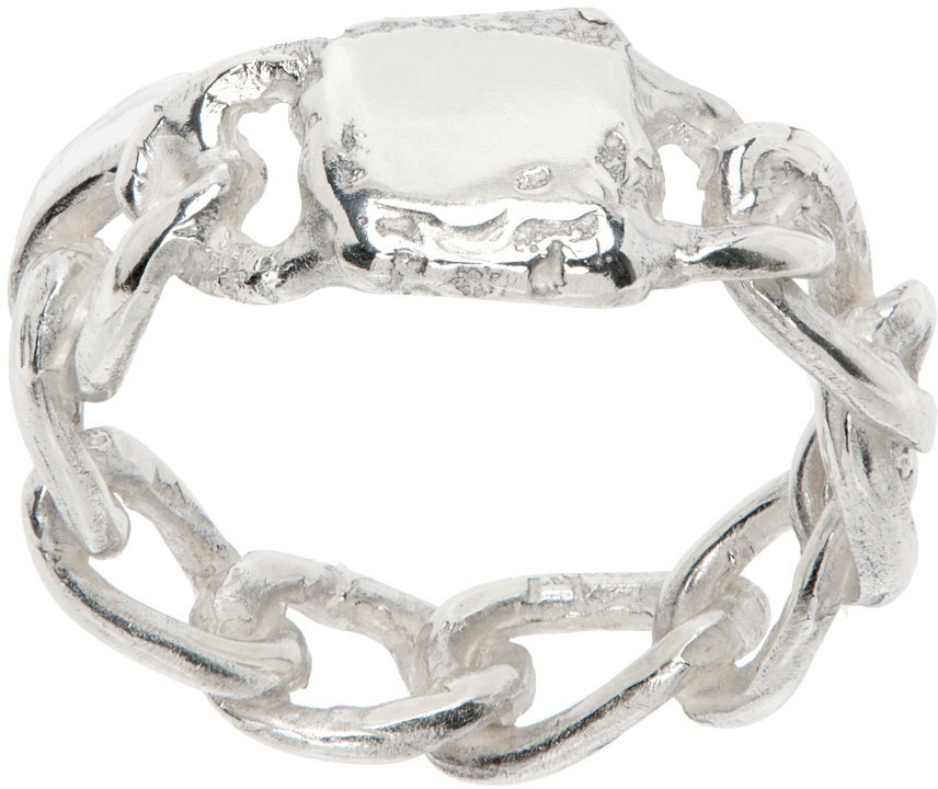 Pearls Before Swine Silver Bardo Link Ring In .925 Silver