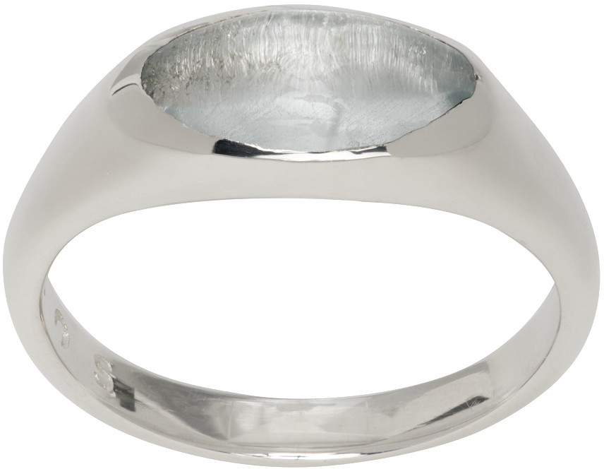 Pearls Before Swine Silver Kote Ring In .925 Silver / Aquama