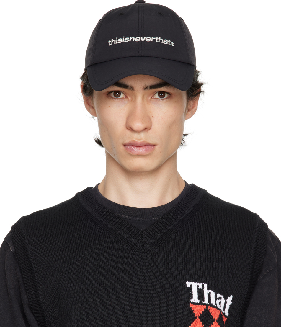 thisisneverthat: Black Logo Cap | SSENSE