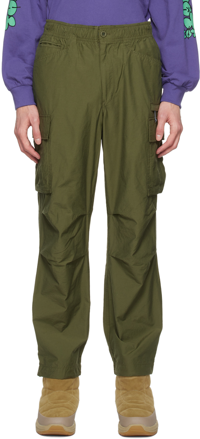 Thisisneverthat Khaki Embroidered Cargo Pants In Olive Green