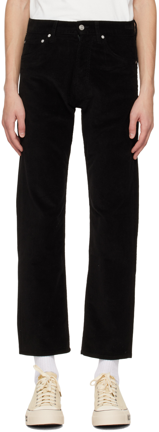 Nn07 Sonny 1726 Straight-leg Cotton-blend Corduroy Trousers In Black