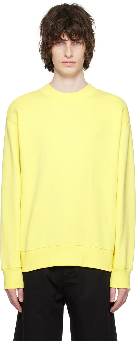 Nn07 Yellow Briggs 3503 Sweatshirt In Endive Yellow