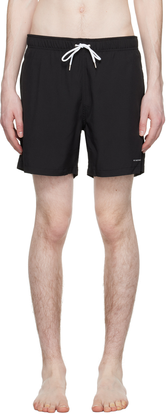 Nn07 Jules Straight-leg Mid-length Swim Shorts In Black