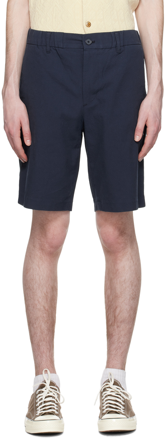 Nn07 Navy Theodore 1040 Shorts In Blue