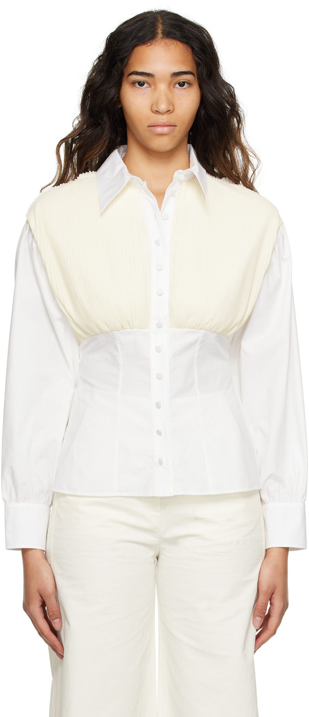 Shop Renaissance Renaissance White Malik Shirt In 0377 White