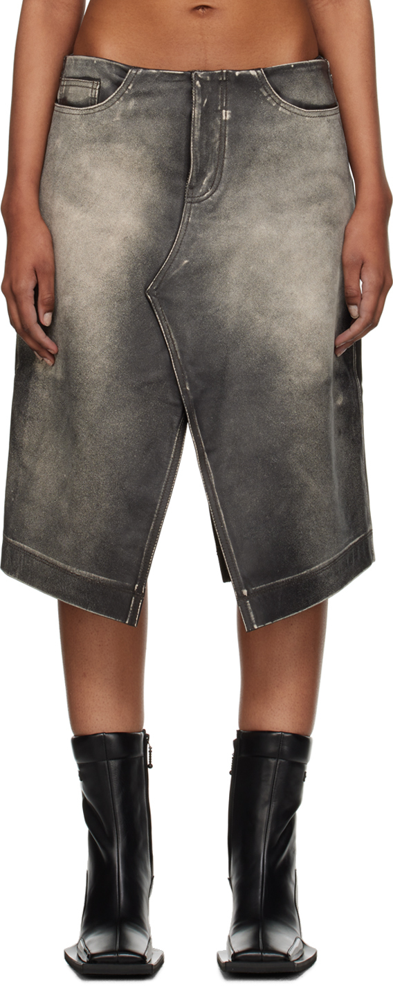 Eytys Brown Capella Leather Midi Skirt