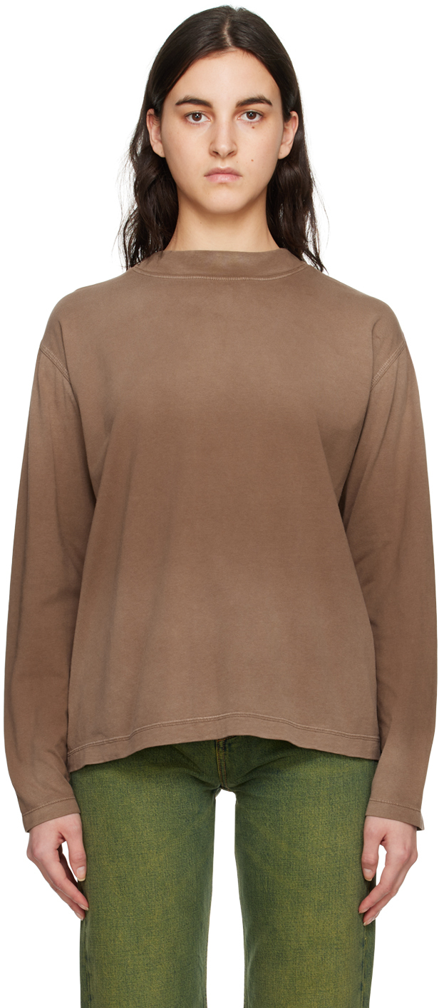 Eytys Compton Long Sleeve T-shirt In Brown
