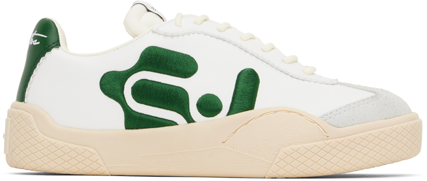Eytys White & Green Santos Sneakers In Vegan Fairway