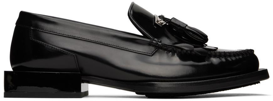 Shop Eytys Black Rio Loafers In Fringe Leather Black