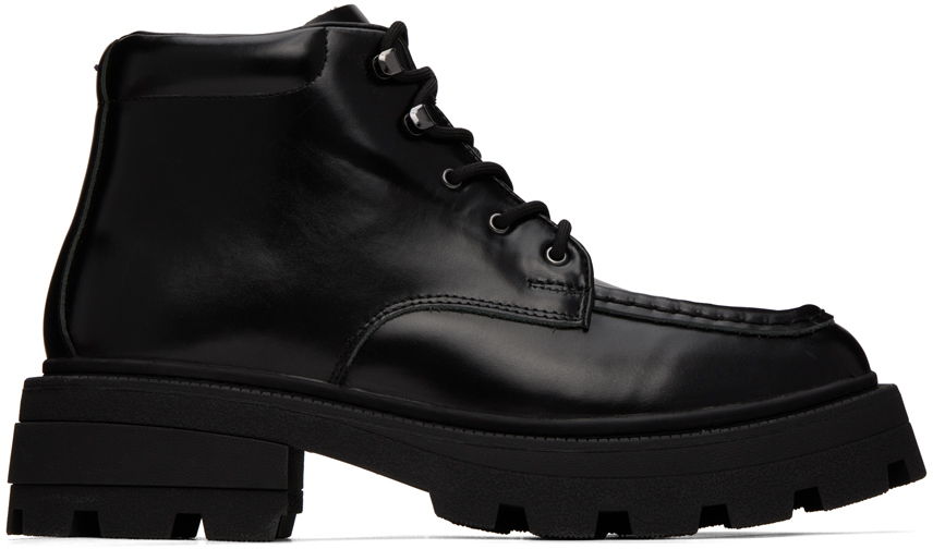 Eytys: Black Tribeca Lace-Up Boots | SSENSE UK