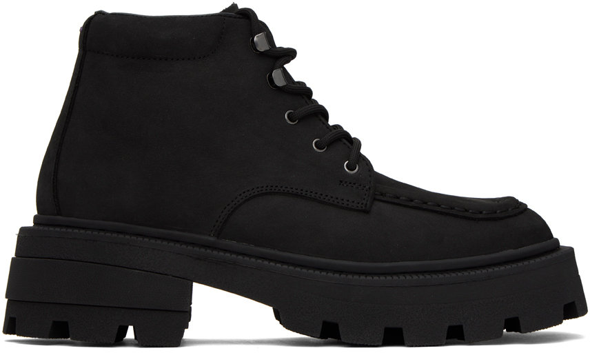 Shop Eytys Black Tribeca Boots In Nubuck Black