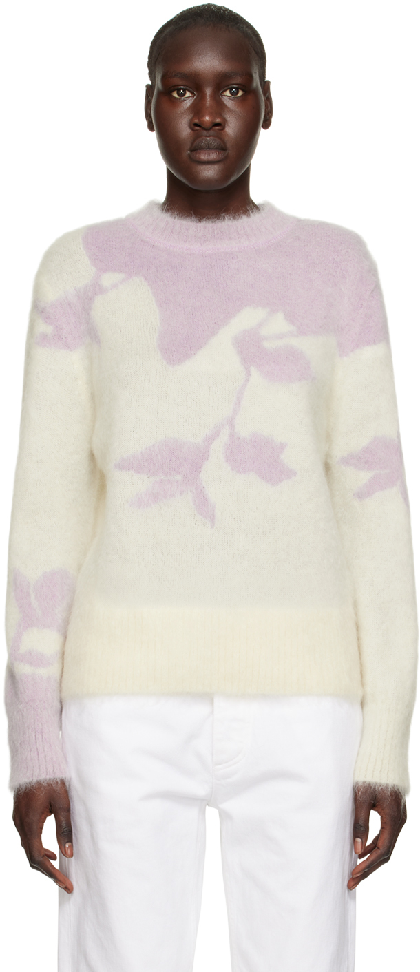 Purple & Off-White Salma Sweater