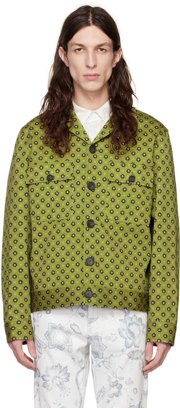 Green Graham Jacket by Erdem on Sale