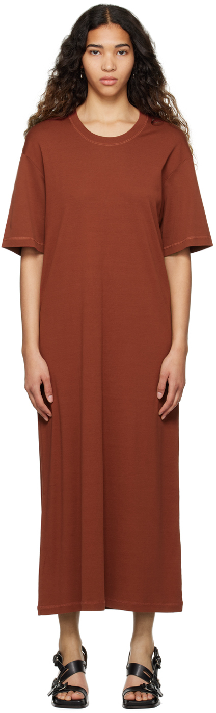 Lemaire T-shirt Dress In Brown