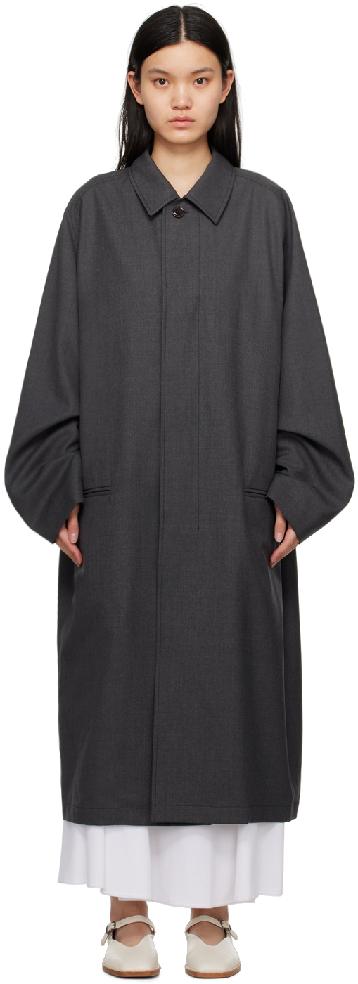 LEMAIRE Gray Raglan Coat | Smart Closet