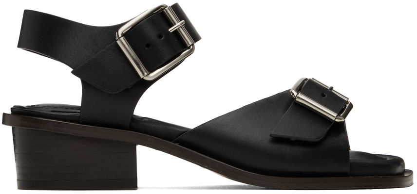 Lemaire Strat 35 Sandals -  - Black - Leather In Bk999 Black