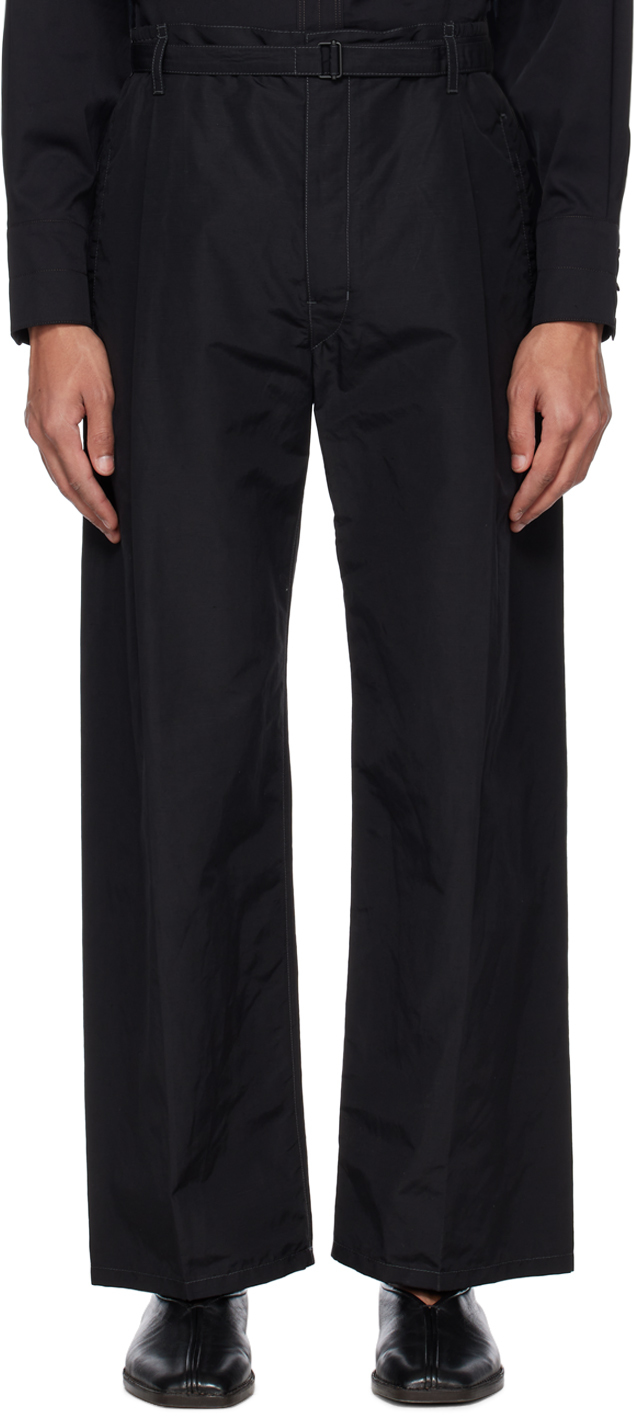 Black Belted Easy Trousers
